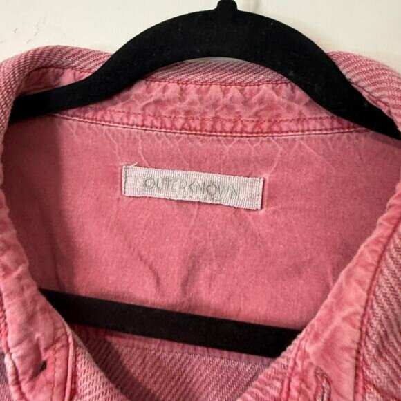Outerknown Men's Blanket Shirt Button Front Organic Cotton XL Surf Pink - Picture 5 of 7